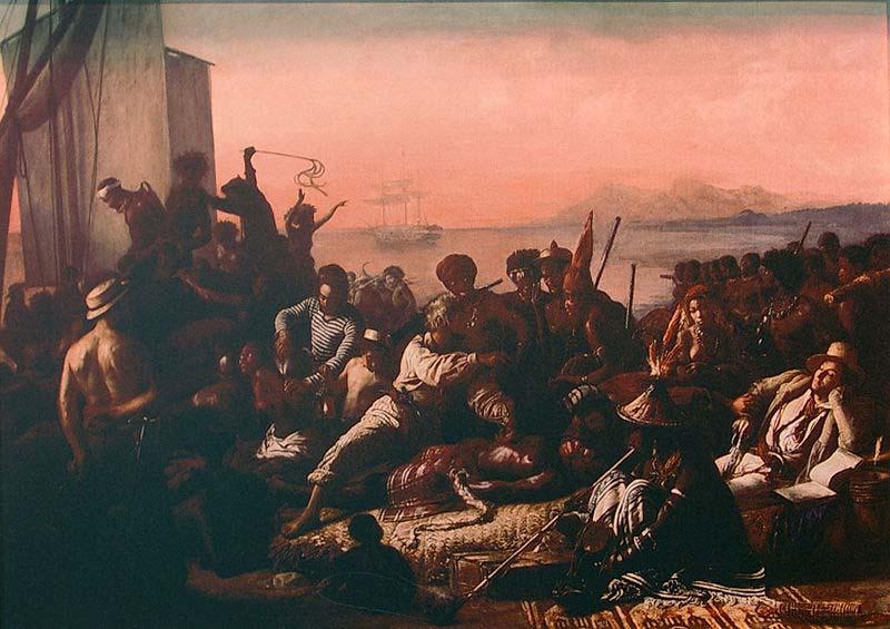 Francois-Auguste Biard The Slave Trade. oil painting image